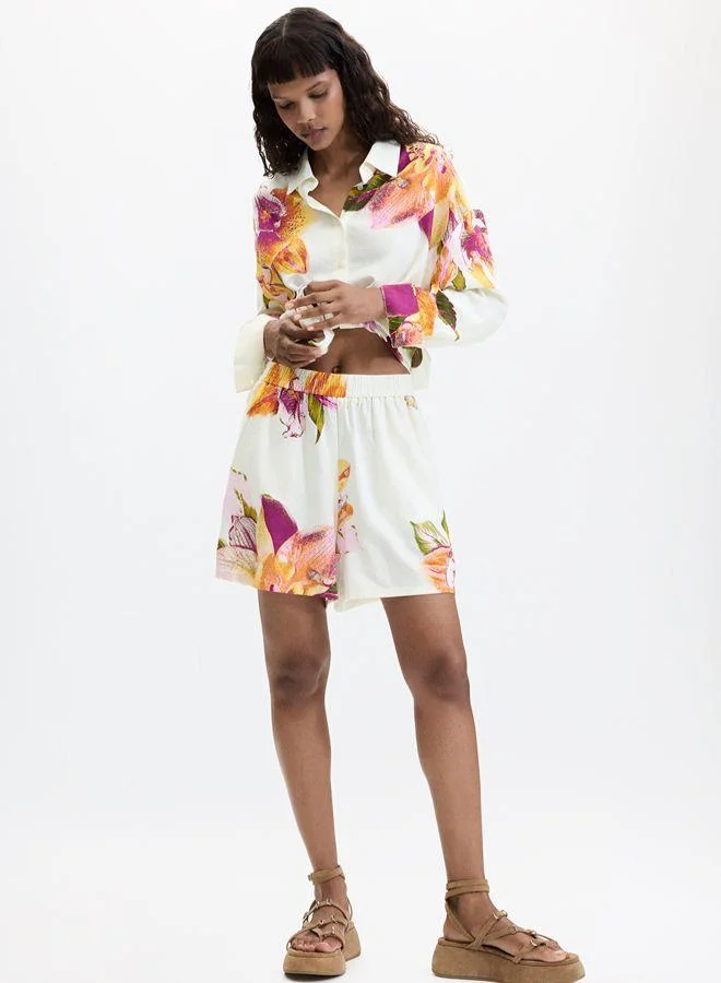 Desigual Printed Flower Shorts
