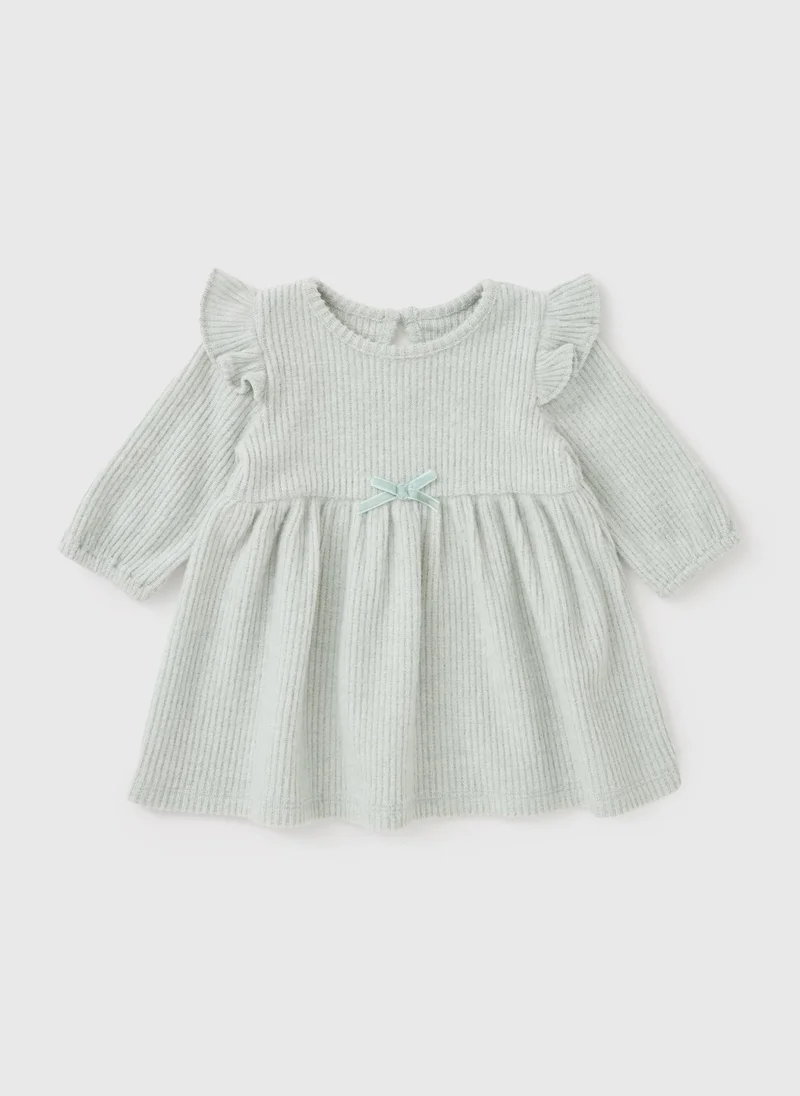 ماتلان Baby Blue Oatmeal Brushed Ribbed Dress