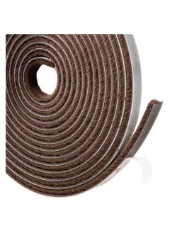 TEGRILO Brush Weather Seal Strip for Sliding Windows/Doors Frame Side, Pile Self Adhesive Weatherstrip Seal Tape for Door Draft Stopper, SoundProof Winter Insulation, Size (9mm*9mm, Brown)  - Image 1