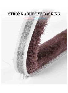 TEGRILO Brush Weather Seal Strip for Sliding Windows/Doors Frame Side, Pile Self Adhesive Weatherstrip Seal Tape for Door Draft Stopper, SoundProof Winter Insulation, Size (9mm*9mm, Brown)  - Image 5