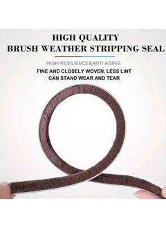 TEGRILO Brush Weather Seal Strip for Sliding Windows/Doors Frame Side, Pile Self Adhesive Weatherstrip Seal Tape for Door Draft Stopper, SoundProof Winter Insulation, Size (9mm*9mm, Brown)  - Image 2