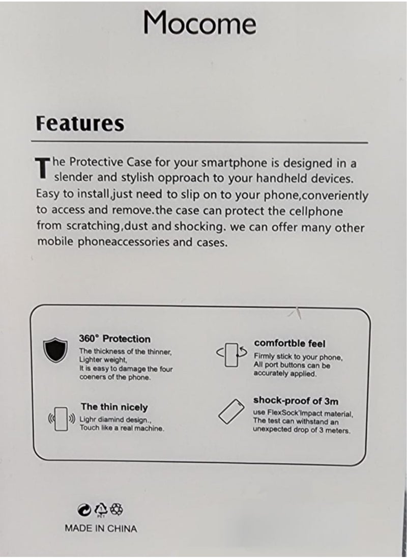 Mocome - Case for iPhone 14 Pro, made of transparent acrylic, anti-shock and anti-yellowing, with a green carbon fiber frame. - Image 1