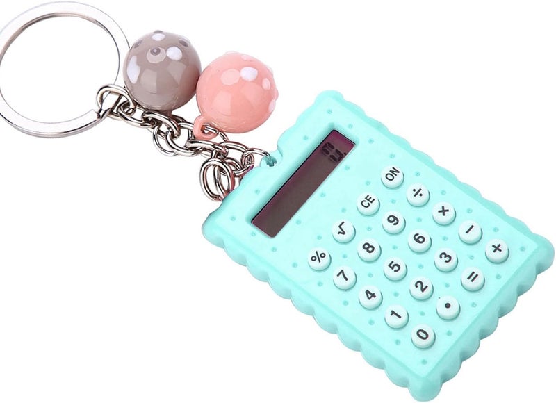 Mini Key Chain Calculator Portable Electronic Calculator Pocket Calculator Keychain for School Student Office(Green) - Image 4