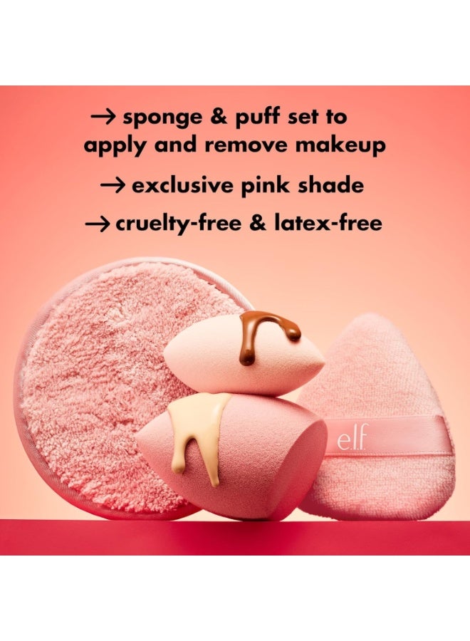 إلف مجموعة إسفنجة المكياج، مجموعة إسفنجة المكياج المكونة من أربع قطع لتطبيق ودمج وإزالة مكياج الوجه بسلاسة، نباتية وخالية من القسوة - Image 2