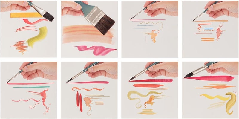 Creative Mark Mimik Professional Watercolor Brushes - Rigger # 1 - Synthetic Squirrel Hair - Natural Bristle Artist Brushes for Watercolors, Gouache & Acrylics - Image 5