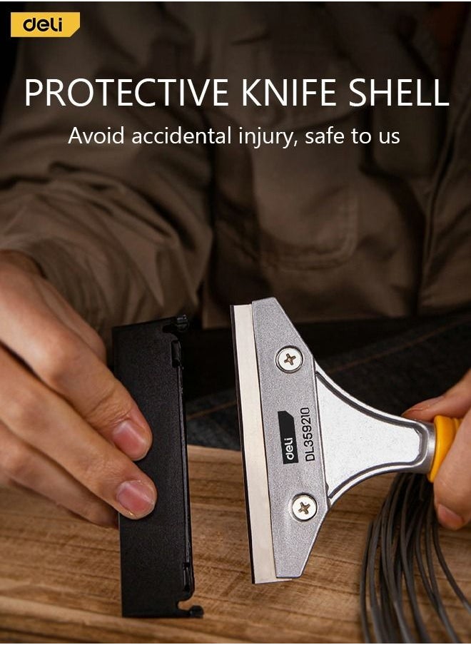 Deli - 210mm Putty Knife with Sharp Alloy Steel blade and Lightweight and Durable PP Handle Suitable for Removing Stains on Glass Window Wall Tile Kitchen and Home - Image 1