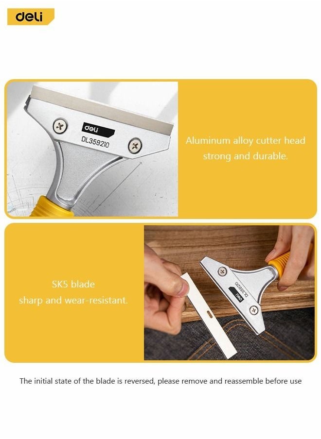 Deli - 210mm Putty Knife with Sharp Alloy Steel blade and Lightweight and Durable PP Handle Suitable for Removing Stains on Glass Window Wall Tile Kitchen and Home - Image 1