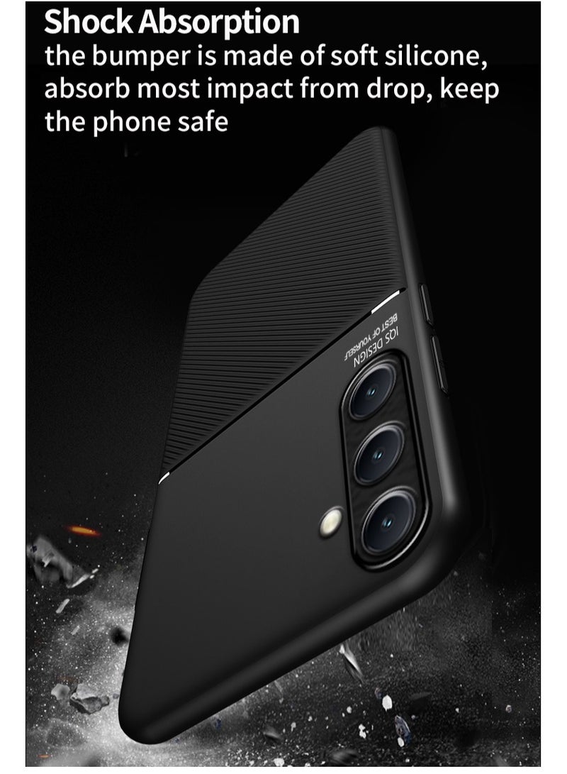 ICARLUS Case for Samsung Galaxy A56 5G Magnetic Cover Moire Black - Image 5