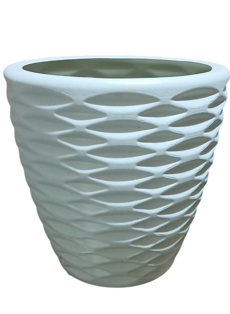 Planter - Chalet Diamond 20 cm - Polypropylene material (white) - Image 1