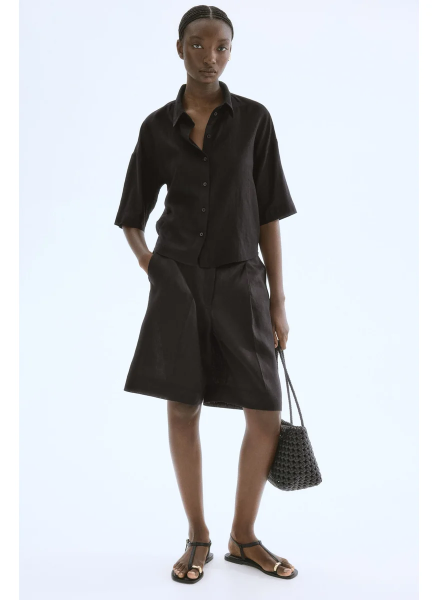 اتش اند ام Linen-Blend Shirt