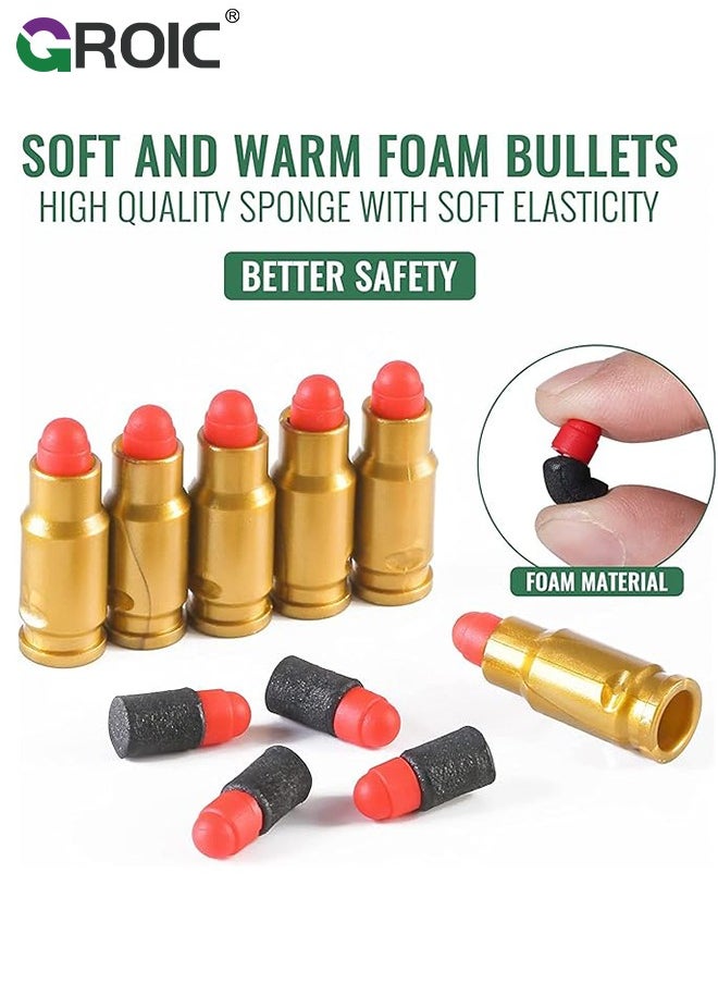 20 Pcs Soft Bullets, 16 Pcs Shells for Soft Bullet Toy Gun,Safety EVA Foam Bullet Refill Kit for Shell Ejecting Toy Gun,Toy Bulle Ammo Pack Toy Accessories with Magazine and Goggles