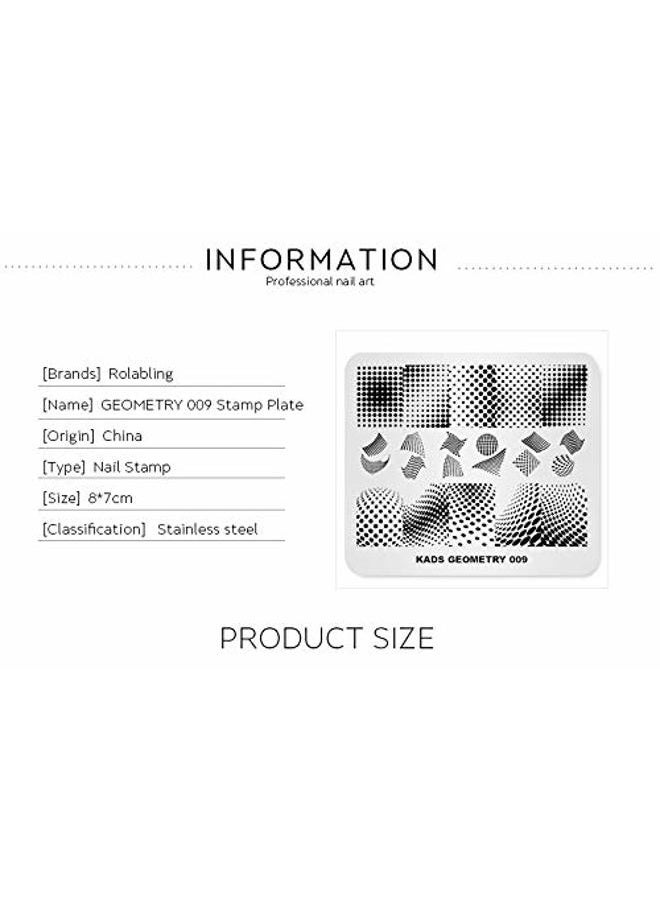 Rolabling Nail Stamping Plate Fashion Geometry Dots Abstract Spots Points Theme Multi-Pattern Stamp Print Image Stamp Template Nail Art for Nail Design - Image 4