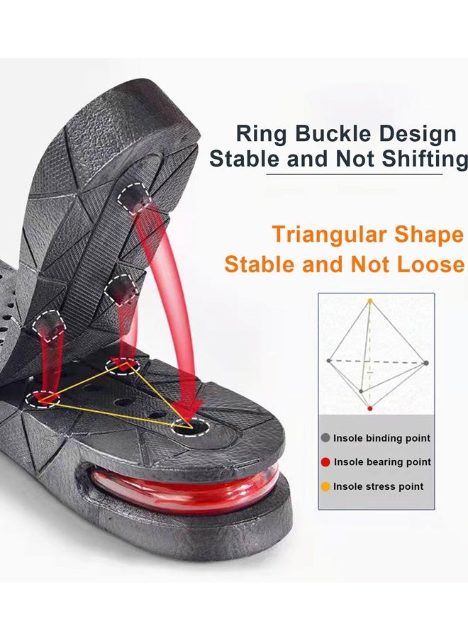 Height Increase Inserts,3 Layers Shoe Height Insoles to Make You Taller, Multi-Layer Invisible Boosting Lifts Soles Kit Heel Height 2.36 inch - Image 3