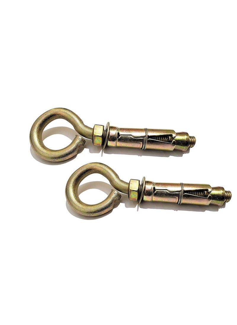 TheMujtaba Themujtaba Hook Anchor Round Close Brass Hook Fasteners Brass Best Hook Color Golden 10mmPack of 6  - Image 2