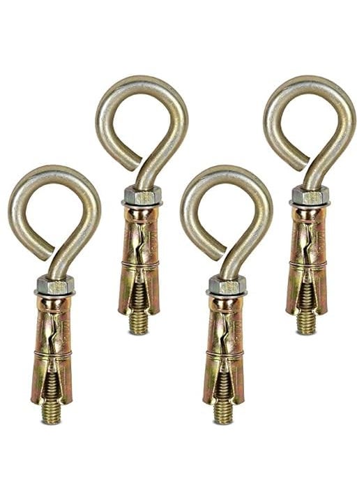 TheMujtaba Themujtaba Hook Anchor Round Close Brass Hook Fasteners Brass Best Hook Color Golden 10mmPack of 6  - Image 4