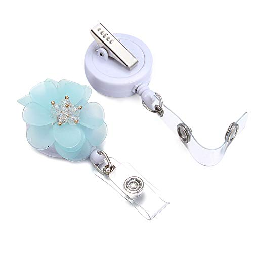 Coeufuedy Badge Reel Retractable Badge Holder with Alligator Clip,Nurse Cute Badge Clip for ID Card Holders,24" Wire Cord (Pack of 15 Randomly) - Image 4