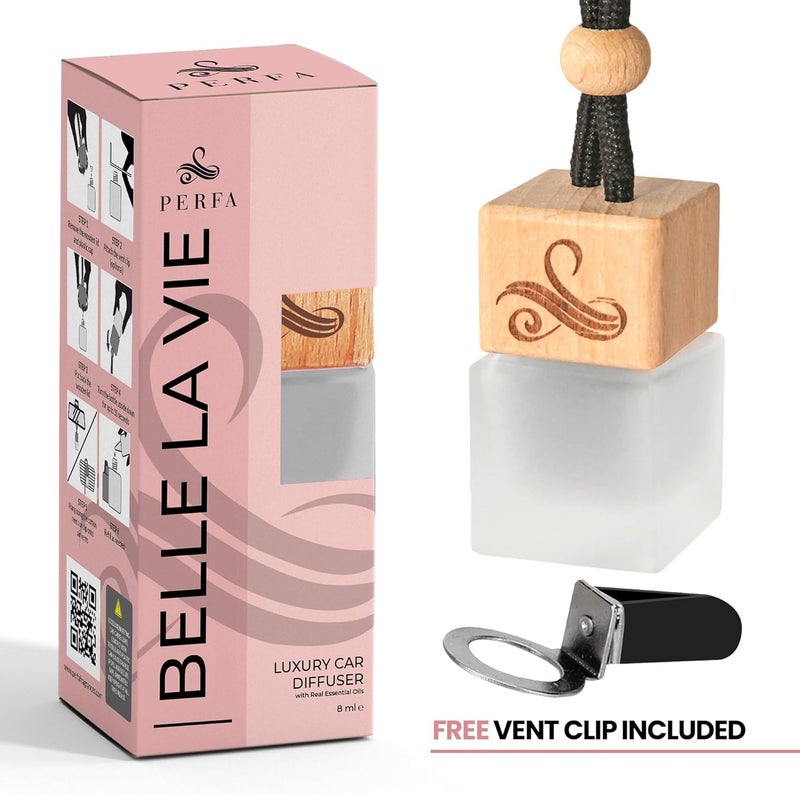 Perfa Belle La Vie Luxury Car Air Freshener by Perfa - Irresistible Vanilla Scent with Essential Oils - Image 2