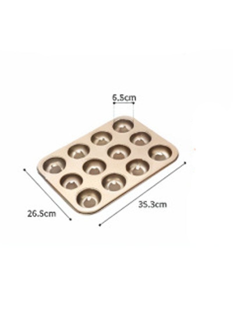 general Donut baking mold oven, household carbon steel non stick cake mold baking tool - Image 2