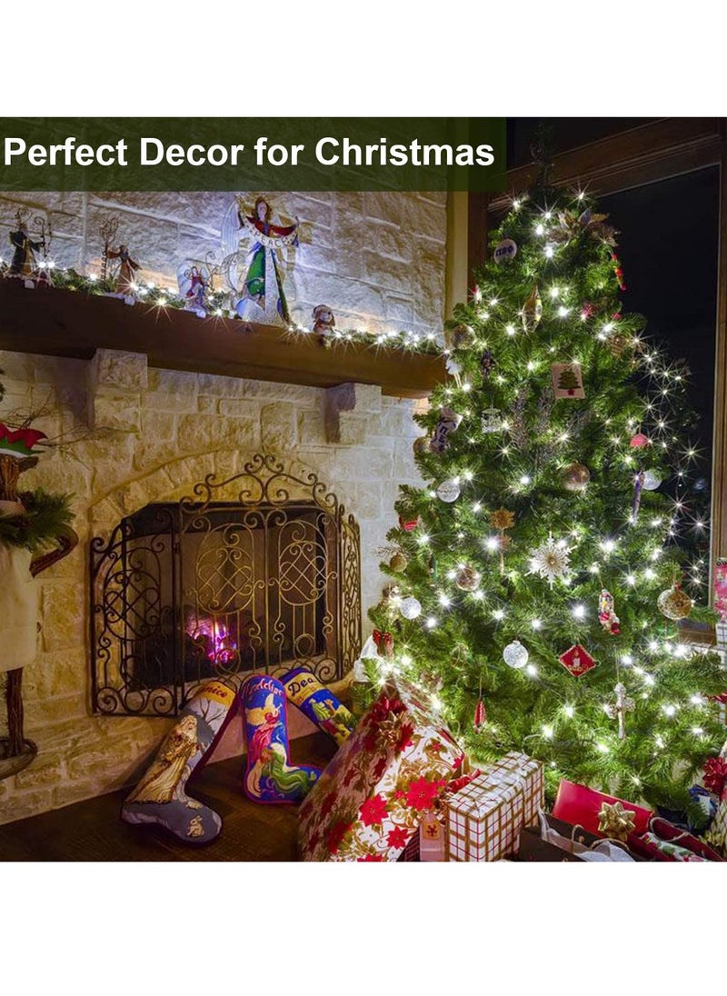 PAMEER - Cool White 480 LED String Lights White Wire Plug-in 48mtr String, Home Decorative LED Strip for Parties EID Ramadan Diwali and Wedding Parties Decoration, Single Mode, Box Button Control ON OFF - Image 1