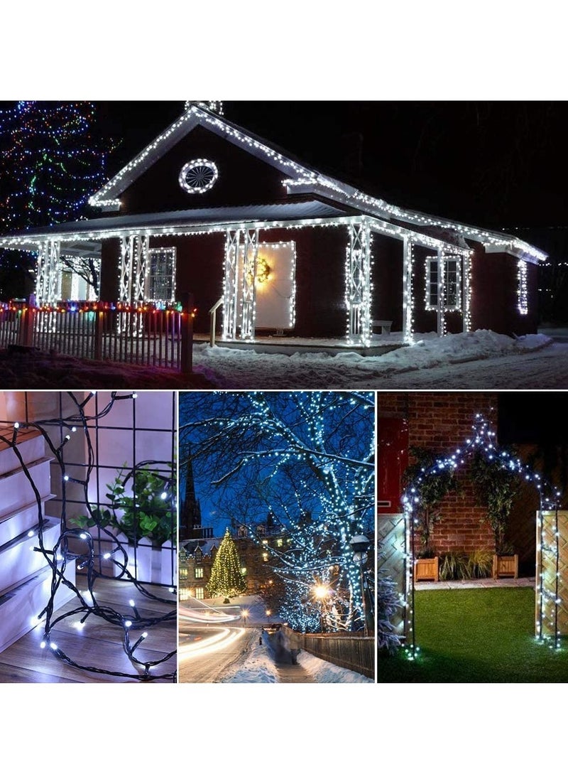 PAMEER - Cool White 480 LED String Lights White Wire Plug-in 48mtr String, Home Decorative LED Strip for Parties EID Ramadan Diwali and Wedding Parties Decoration, Single Mode, Box Button Control ON OFF - Image 1