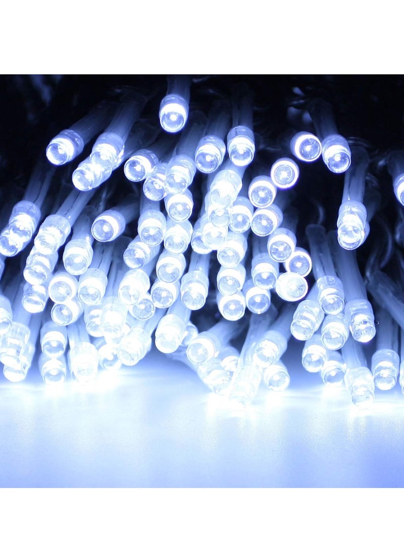 PAMEER - Cool White 480 LED String Lights White Wire Plug-in 48mtr String, Home Decorative LED Strip for Parties EID Ramadan Diwali and Wedding Parties Decoration, Single Mode, Box Button Control ON OFF - Image 1