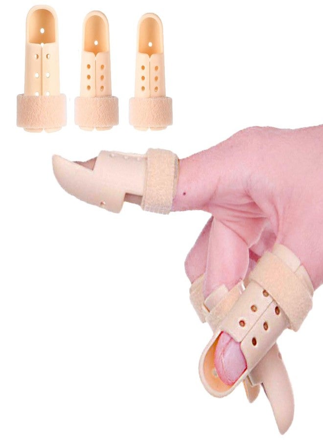 Mcvcoyh Plastic Finger Splints, 3-Size Pack Mallet Finger Brace Mallet Dip Support, Trigger Finger Support Brace Immobilizer - Image 1