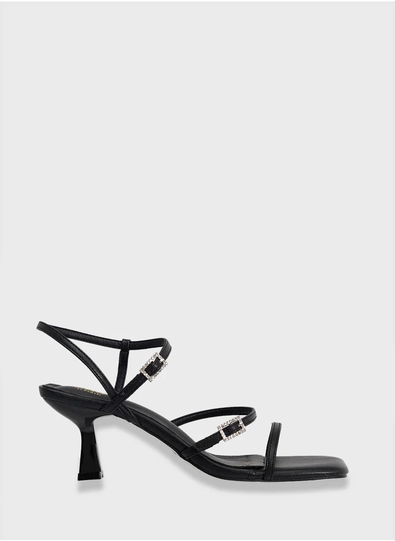 ELLA Triple Strap Heeled Sandal