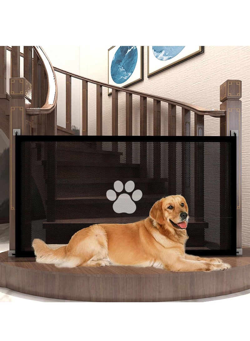 GUDOO Portable Mesh Baby Gate Mesh Magic Pet Dog Gate for Stairs Doorways Hallways Easy-Install Child's Safety Gates Folding for Indoor and Outdoor Safety Gate - Image 1