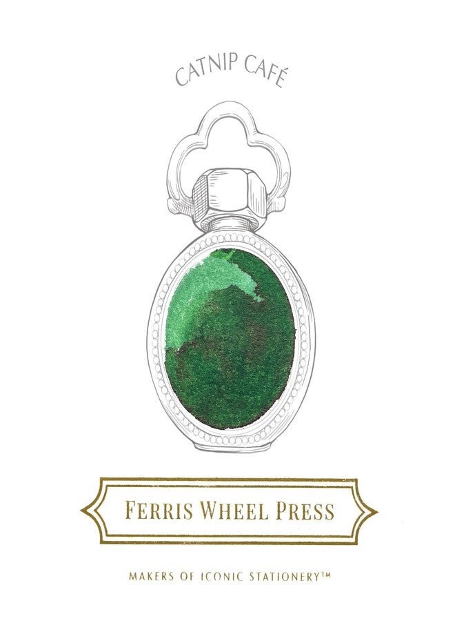 Ferris Wheel Press حبر قلم حبر سائل من فيريس ويل بريس، مجموعة أحبار يومية، أخضر داكن، 38 مل - Image 2