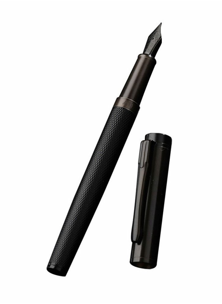 Generic - Fountain Pen Black Forest Metal Fountain Pen Beautiful Tree Texture Extra Fine Nib Writing Office Pen Classic Design with Converter and Pen Box Set Pen Gift for your Family or anyone else - Image 1