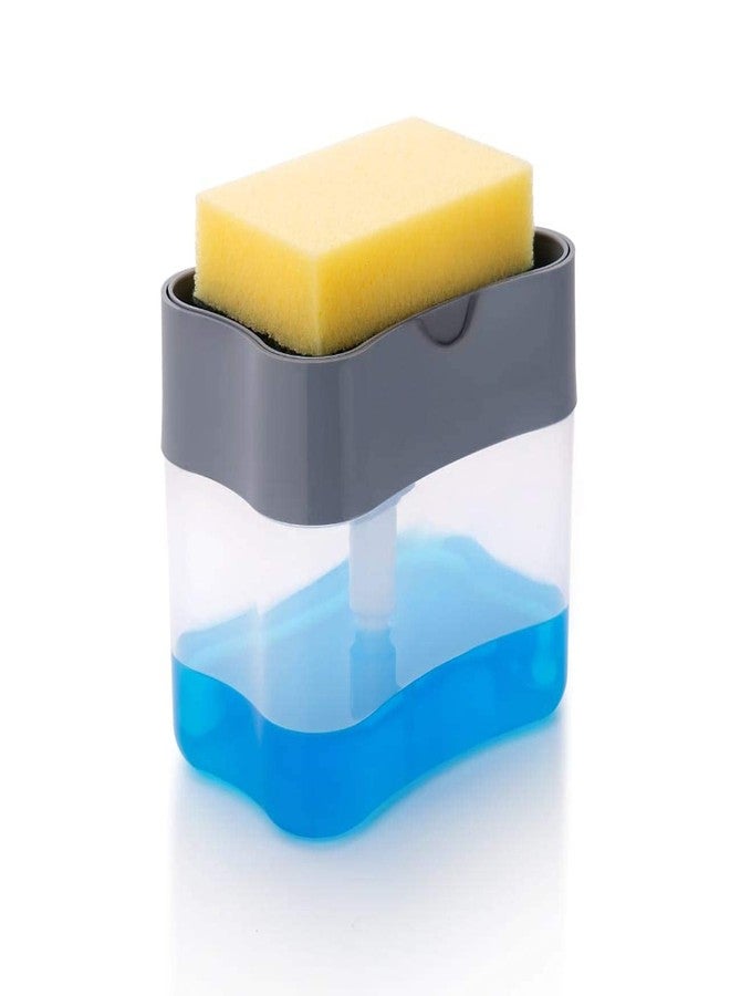 TECHNOVIBES Soap Dispenser, Dish Soap Dispenser for Kitchen, Sponge Holder Sink Dish Washing Soap Dispenser (Pack of -1) - Image 1