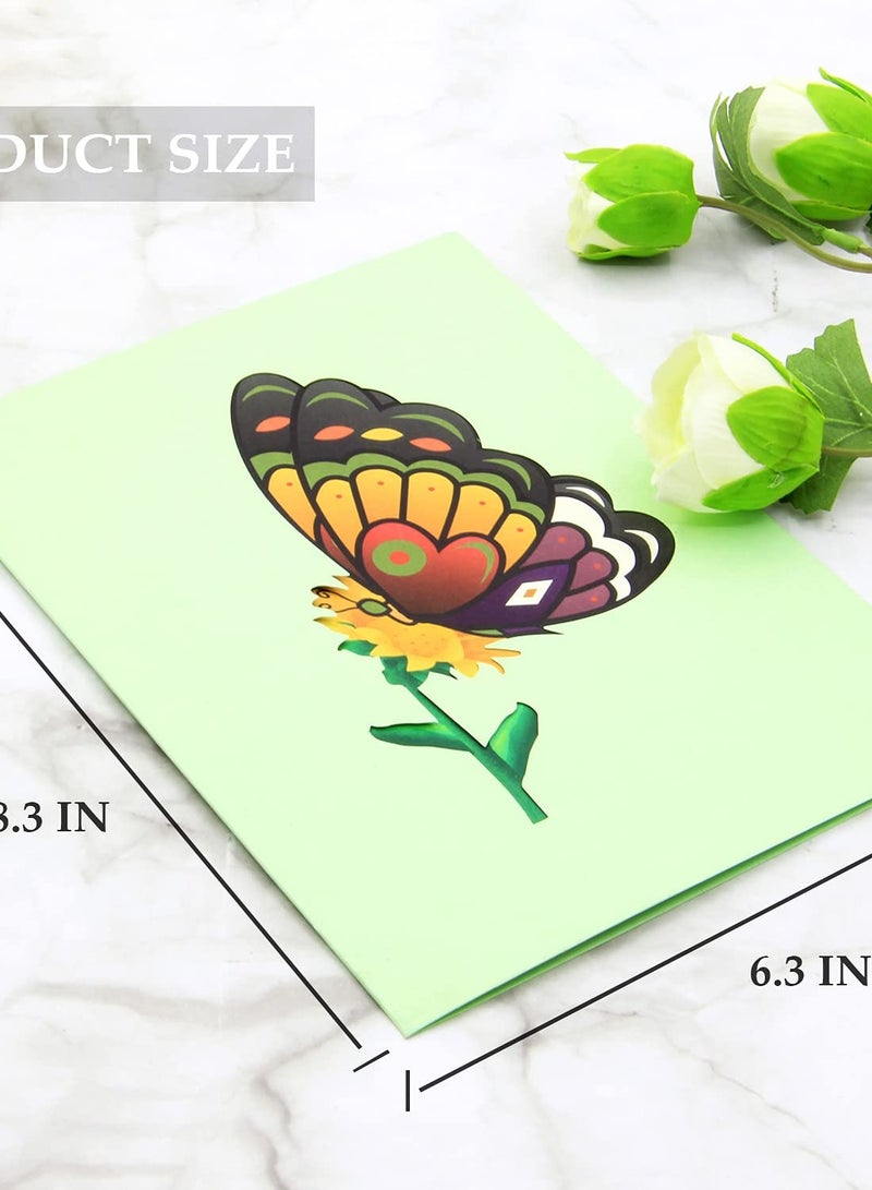 Generic 3D Butterfly Pop Up Card for Love and Celebration, Ideal Gift for Birthdays, Weddings, Anniversaries, Perfect for Kids and Women - Image 2