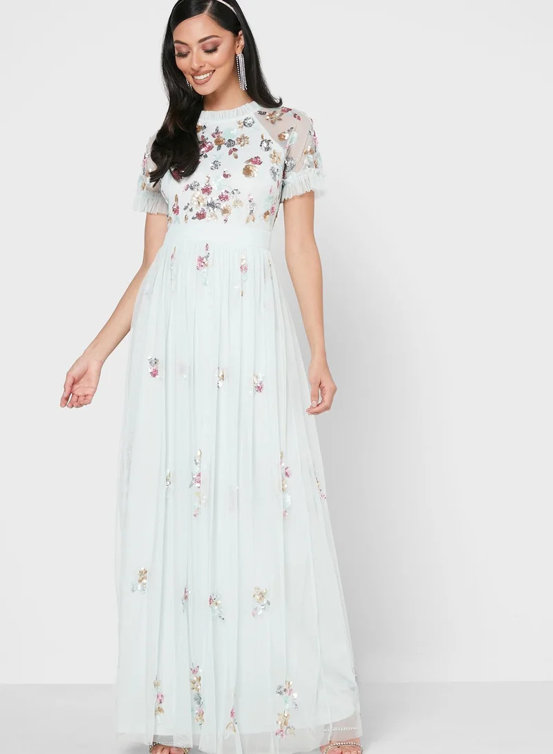 Frock and Frill Tulle Embellished Dress