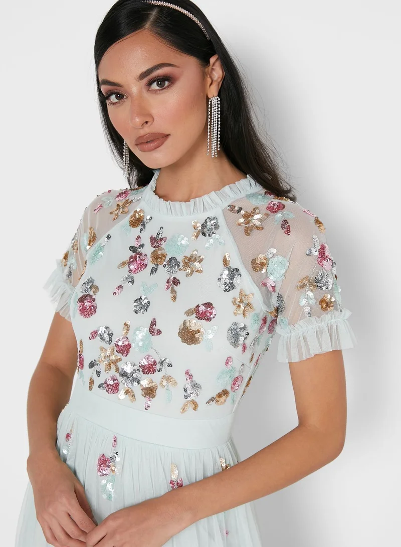 Frock and Frill Tulle Embellished Dress