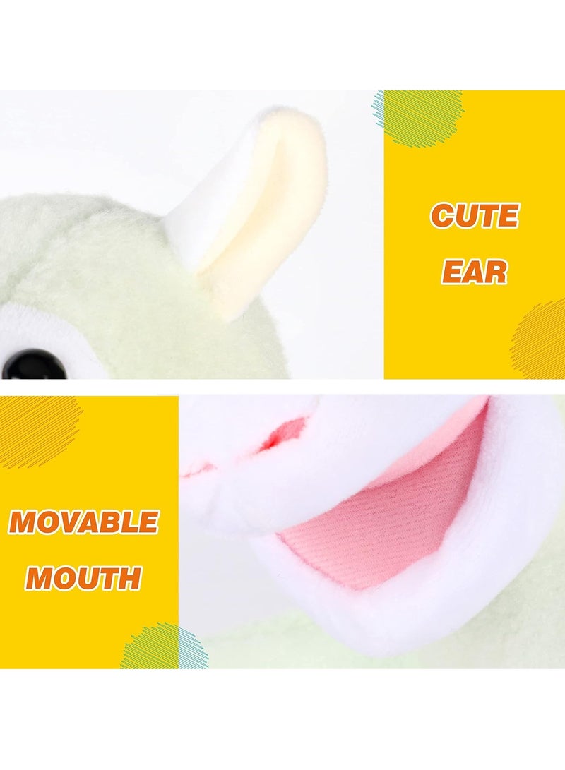 Zikra Lamb Hand Puppet Plush Sheep Animal Toy with Movable Mouth for Role Play Storytelling Preschool Teaching Birthday Gifts for Kids Boys Girls Green 13'' - Image 3