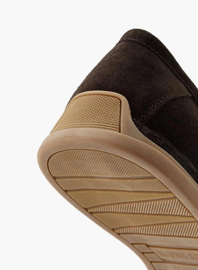 Renzo Ruganni BROWN Men Textured Slip-On Loafers for Men | Best Price UAE