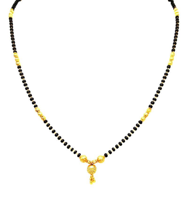 JHB Traditional Mangalsutra Black Beads Short Chain For Women - Image 1