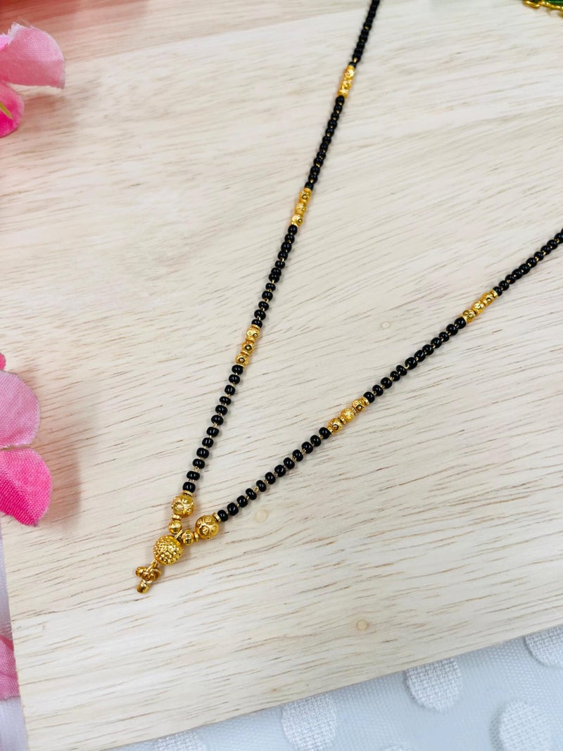 JHB Traditional Mangalsutra Black Beads Short Chain For Women - Image 5