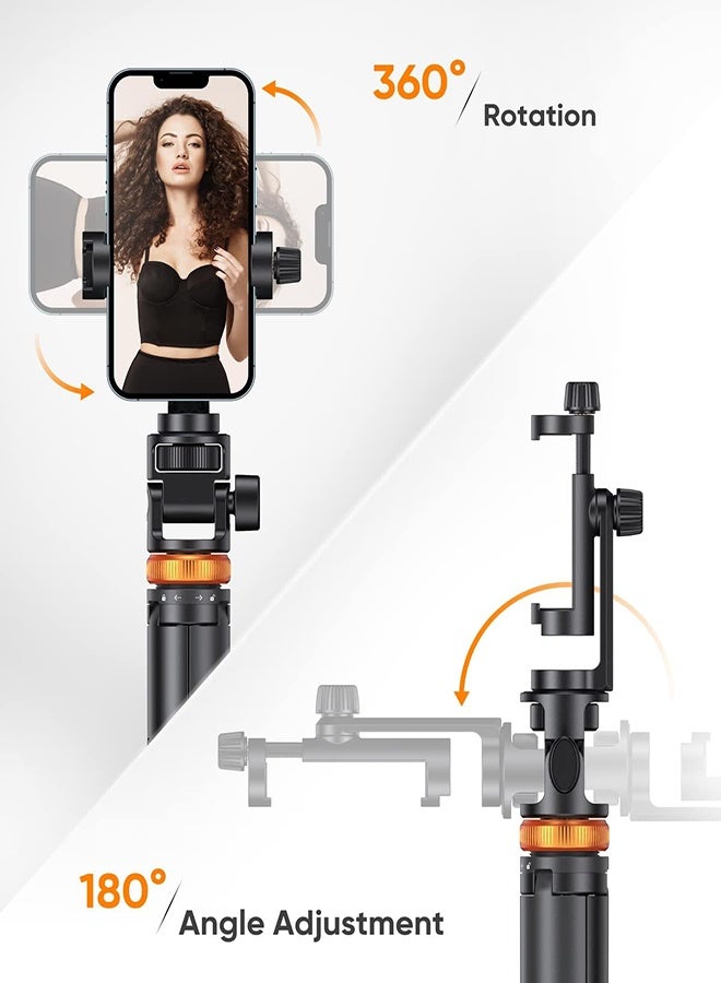 59" Phone Tripod, Tripod For Iphone  Selfie Stick With Remote, Extendable Cell Phone Stand Ultimate Phone Holder, Solidest Phone Stand Compatible With Iphone/Android - Image 4