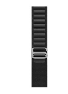 Generic Alpine Loop strap for Apple watch band Ultra 49mm 44mm 45mm nylon bracelet Sport Strap with Metal Steel G‑Hook For iWatch series 7 6 5 4 8 Se - Black  - Image 3