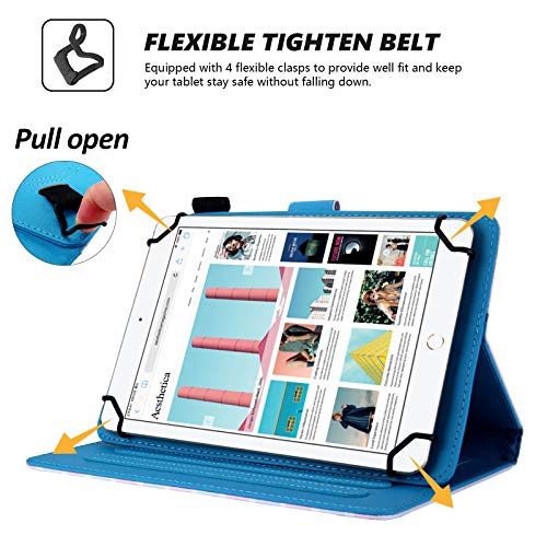 Dteck Universal Case for 8 Inch Android 11 12 13 14 Tablet & Galaxy Tab A/E/4/3 8.0 & Tab M8/E8/4/3 8 Plus 8" & Fire HD 8 Tablet, Lightweight Folio Cute Case with Stand & Card Slots (Cat & Butterfly) - Image 5