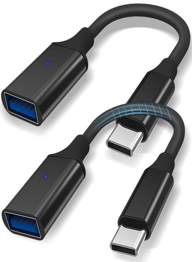 OITYEUF USB C to USB 3.0 Adapter 2 Pack, Type C Male to USB Female OTG Cable Thunderbolt to USB Adapter Compatible for iPhone 15 Pro Max iPad MacBook Pro/Air 2023 2022 M1 M2 Galaxy S23 S22 Note 10 - Image 1