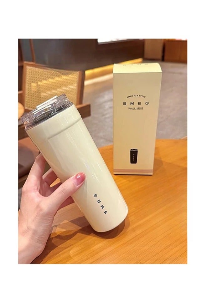smeg SMEG 550ml Stainless Steel Tumbler - Premium 316 Food-Grade Vacuum Insulation Travel coffee thermos white - Image 3