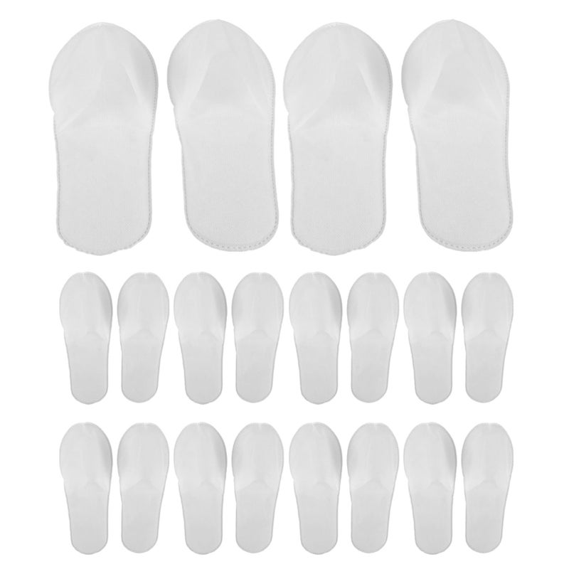 Disposable Non Slip Hotel Slippers For Travel Spa Home Guests 10 Pairs White - Image 2