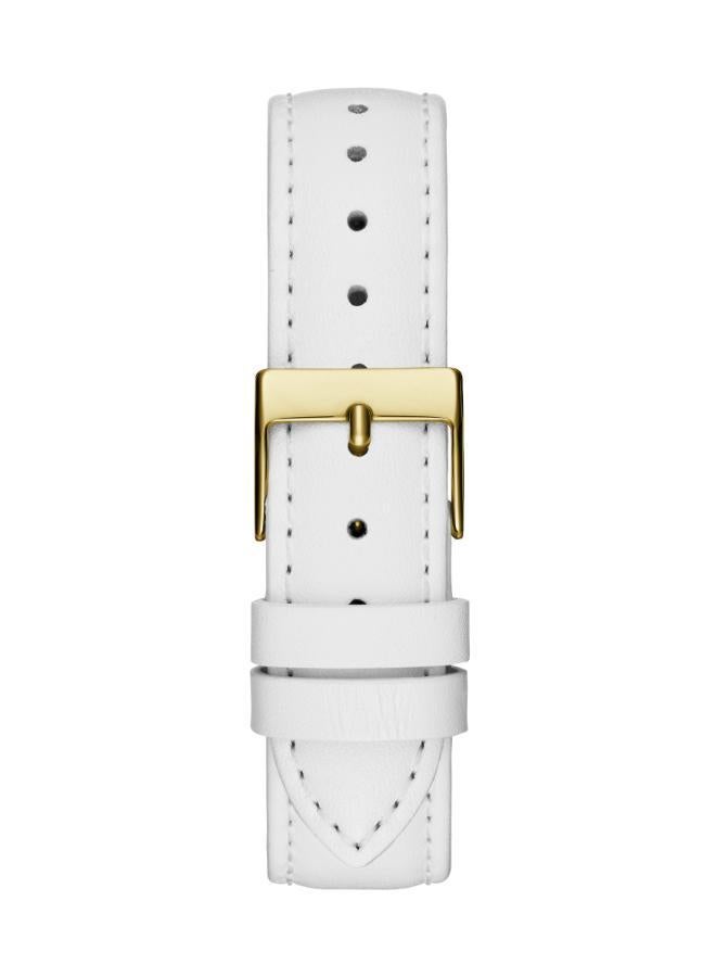 جس ساعة بقرص كريستالي وحزام جلدي - Image 2