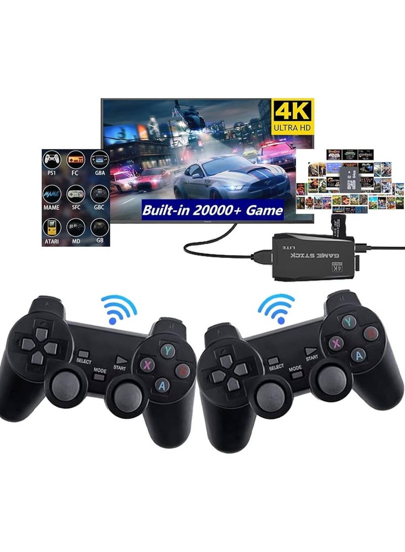 Generic Blulory Game Stick Lite – 2.4G Wireless Retro Game Console with Dual Controllers – HDMI Plug & Play TV Video Game System - Image 1