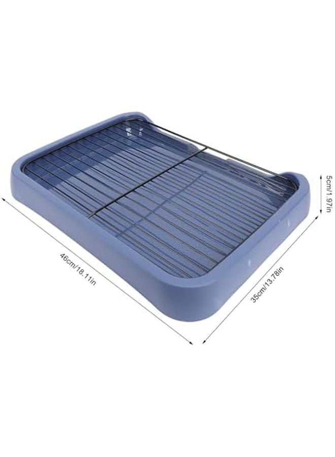 AYNEFY أزرق متوسط صينية مرحاض للكلاب بشبكة قابلة للإزالة ومجرفة - Image 5