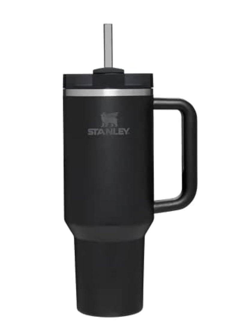 Stanley - Stanley Quencher H2.0 FlowState Stainless Steel Vacuum Insulated Tumbler with Lid and Straw for Water, Iced Tea or Coffee, Smoothie and More, Black, 40 oz - Image 1