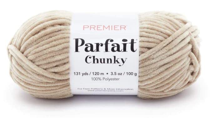 Bella's Crafts Premier Yarns Parfait Chunky Chenille Yarn 3.5 Oz 6 Super Bulky Weight 3 Pack Bundle with Bella's Stitch Place Holders (Toffee) - Image 2
