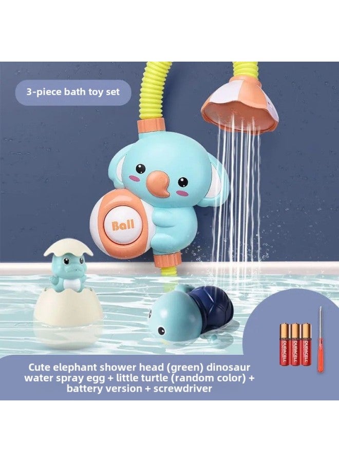 Children's Bath Toy Elephant Koala Electric Shower Sprinkler Splashing Bath Internet Red Same Style-Specifications:Bath Toy 3-piece Battery Edition {Boy's Style} - Image 1